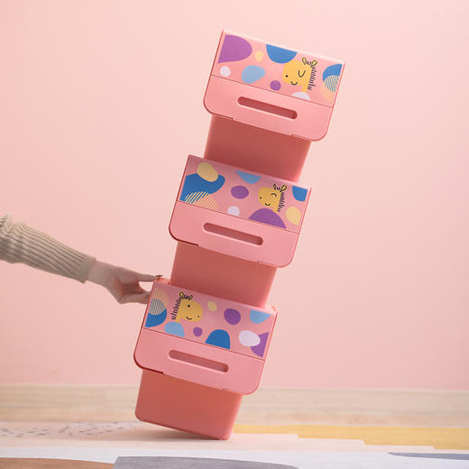 【茶花】卡通斜口收纳箱24L  商品图8