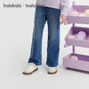 巴拉巴拉balaOne童装儿童裤子女童冬加绒牛仔长裤2025新款直筒裤 商品缩略图2