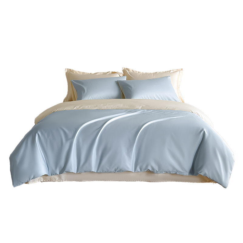 匹鲁丨全棉贡缎60支素色件套-床单款三件套/四件套