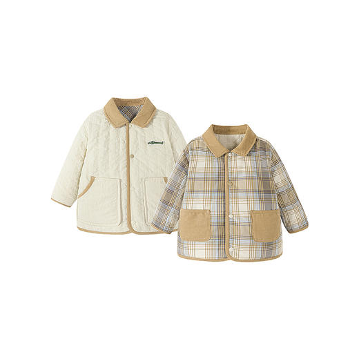 [魔法棉]迷你巴拉男童宝宝棉服双面穿保暖翻领外套2025秋新款 商品图4