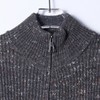 257108SDSA男士秋冬新款痞帅男装潮牌撞色立领拉链针织衫百搭开衫毛衣 商品缩略图2