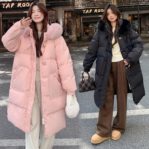奢姿2025年冬季新款大码女装连帽减龄外套胖妹妹休闲保暖羽绒服7344300232 商品图3