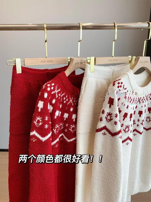 南方必入软绵绵费尔岛圆领保暖舒适睡衣家居服套装 商品图9