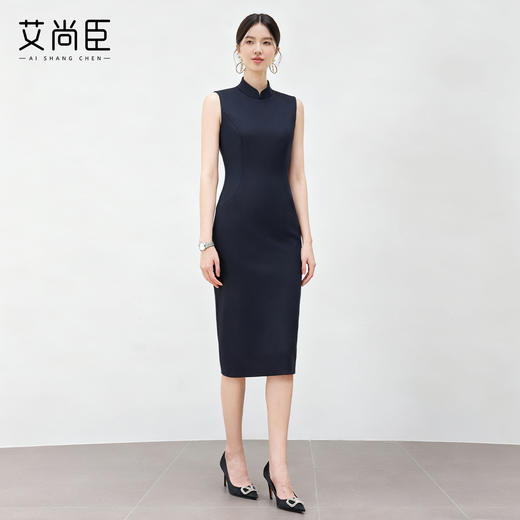 艾尚臣国风时尚套装女2025新款新中式西服外套高级感连衣裙两件套 商品图2