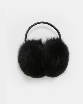 Yves Salomon - EARWARMER FOX - BLACK - 配件 - 耳罩 - 黑色