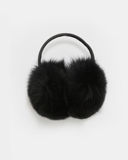 Yves Salomon - EARWARMER FOX - BLACK - 配件 - 耳罩 - 黑色 商品图0