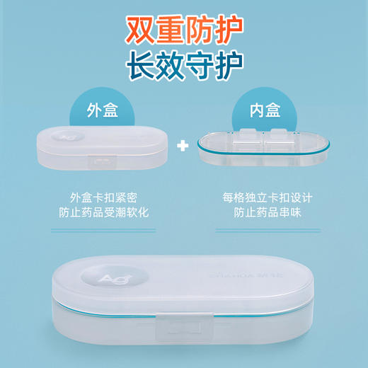 【茶花】便携式药盒独立分装药片（2个装） 商品图6