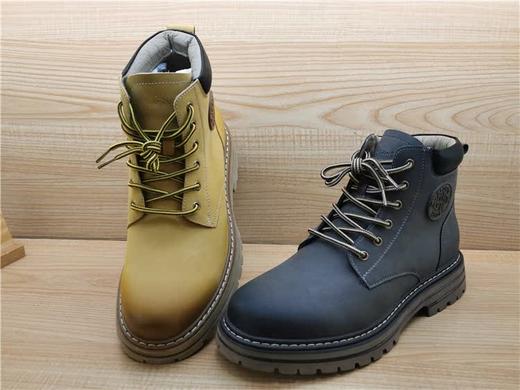 豪行冬季新款正品真皮马丁靴休闲舒适高帮系带男单靴12451070 商品图2