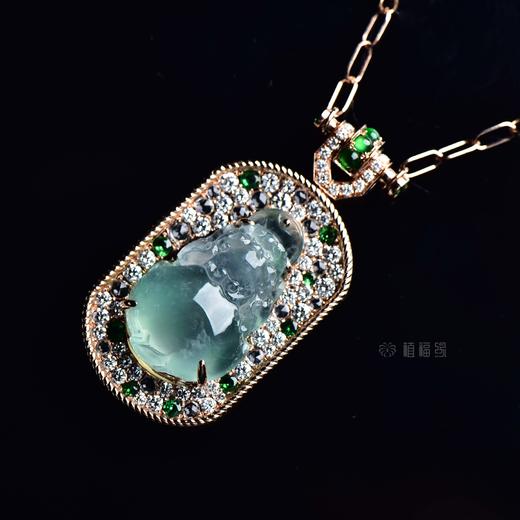 【福满心足】玻璃种翡翠貔貅项链-GZ12210051 商品图4