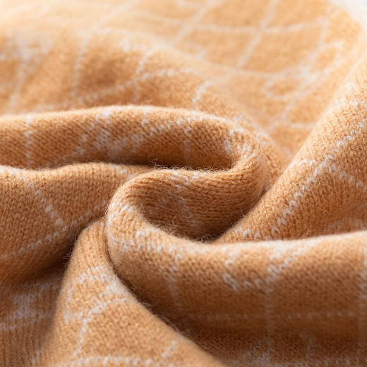 雀说 100羊毛针织提花保暖交叉围巾女2168 商品图1