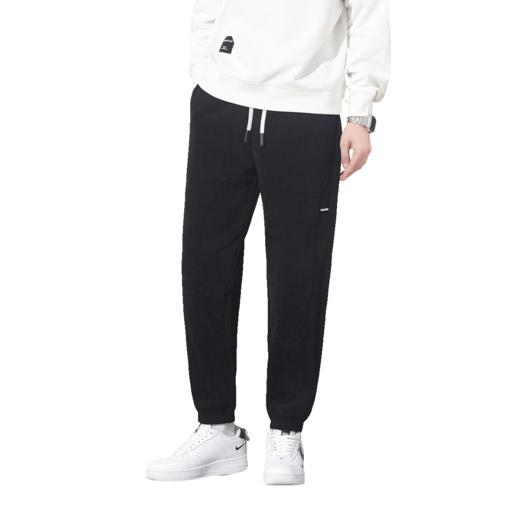 罗蒙秋冬休闲裤男士束脚裤阔腿版型六维弹力裤拼接款时尚百搭长裤 商品图7