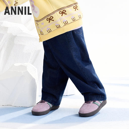 【实体店同款】女童全腰牛仔棉裤冬季新款安奈儿童装XG546019 商品图1