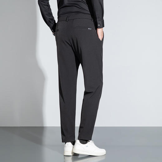 罗蒙秋冬微弹休闲裤男士宽松版型不勒肚可穿腰带修饰腿型显腿长长裤子 商品图5