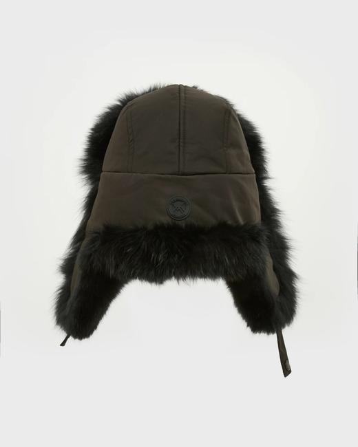 Yves Salomon - CHAPKA SKIWEAR FABRIC/FOX - BLACK - 女装 - 帽子 - 黑色 商品图2