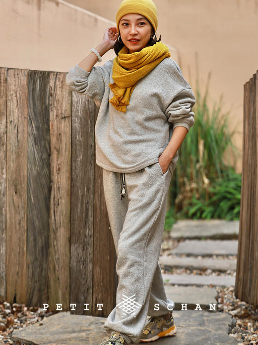 PETIT SCHAN小闪 CLO#939 Shaun 肖恩 纯棉加绒手工刺绣小羊秋冬套头卫衣 商品图2