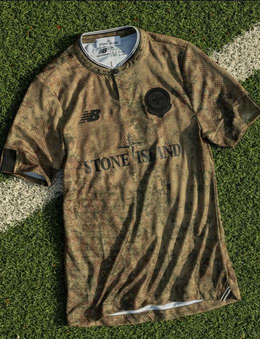 新百伦石头岛NB联名款球衣套装迷彩绿短袖短裤成人【上装+下装+袜子】 商品图3