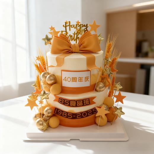企业专属周年庆蛋糕 | 共铸辉煌，同庆丰年，祝愿公司业绩硕果累累，团队团结共进~~ 商品图1