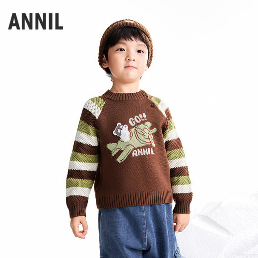 【实体店同款】男童中领针织上衣冬季新款安奈儿童装XB544026 商品图2