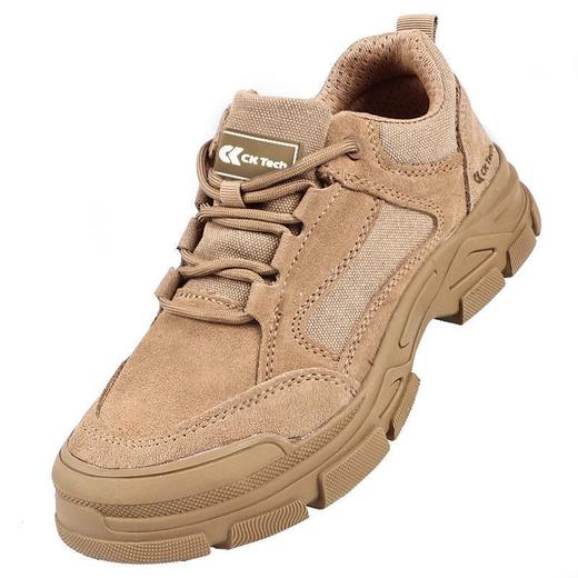 钢包头防劳保鞋鞋带反绒皮凯夫拉中底防刺男女橡胶工作鞋 商品图2