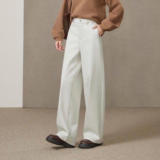 【拉绒-阔腿牛仔裤】逸阳冬新品保暖拉绒阔腿裤牛仔长裤8771V 商品图8