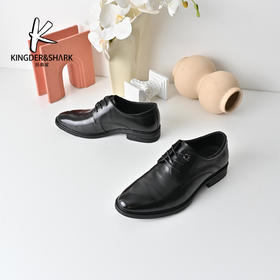 经典鲨2025年秋季专柜新品牛皮革男士品质正装商务皮鞋KW08-533531