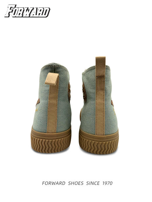 前进 绣花贴标高帮帆布鞋-L 商品图6