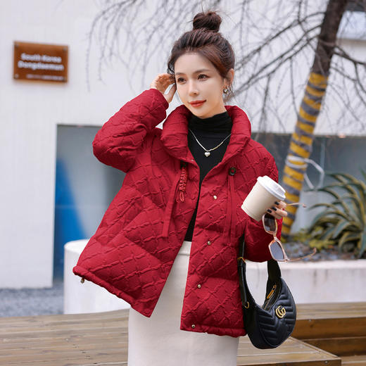 HR SNX2663羽绒棉服小个子洋气立领保暖棉袄外套 商品图3