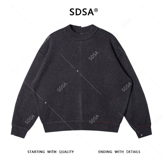 8825SDSA男士秋冬新款痞帅男装韩版撞色缝线圆领毛衣休闲慵懒风针织衫 商品图0