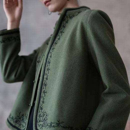 【à perles】复古轻中式花边刺绣羊毛外套 商品图6