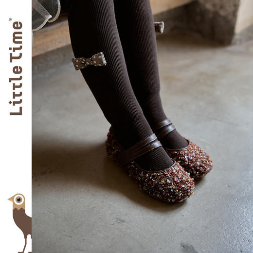 littletime女童公主鞋2025秋冬新款时尚小香风彩虹亮片女孩公主鞋 商品图1