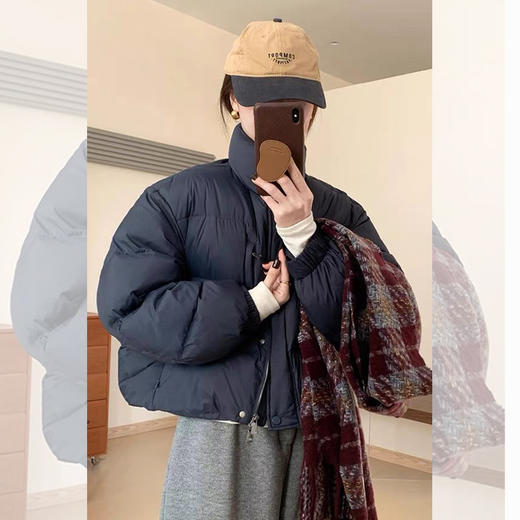 西遇立领拉链短款棉服女冬季新款韩系加厚宽松保暖面包服SS051740 商品图4