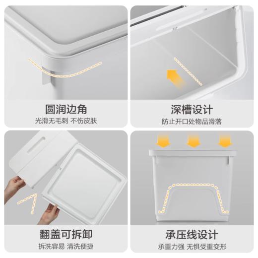 【茶花】斜口大号储物盒家用玩具收纳箱34L 商品图4