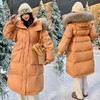 奢姿大码女装2025冬季胖妹妹时尚连帽长款羽绒服气质保暖显瘦外套735430D128 商品缩略图0