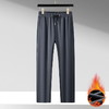 【特大码】【加绒】【DM】大依优型大码男装加绒款松紧腰弹力休闲裤直筒运动裤百搭长裤300斤 商品缩略图1