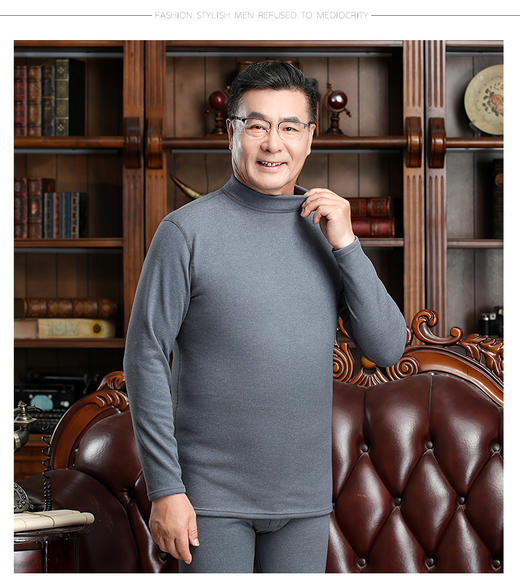<有书独家>驼绒加厚保暖内衣中老年保暖内衣男士女士加绒加厚无痕秋衣秋裤套装驼绒保暖内衣 商品图11