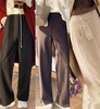 冬季保命裤极简直筒羊毛混纺加绒加厚窄阔腿裤 商品缩略图0
