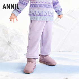 【实体店同款】女童全腰针织夹裤冬季新款安奈儿童装XG546017