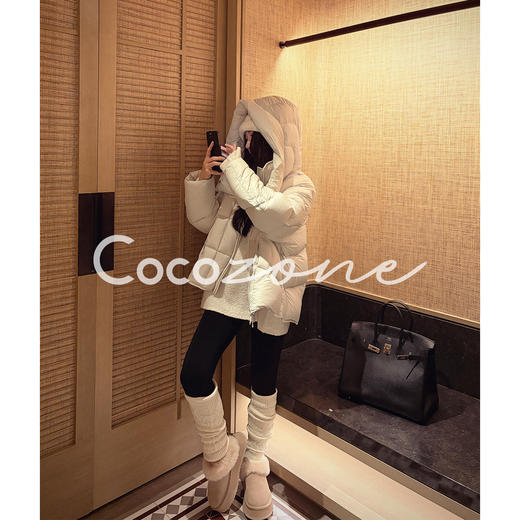 COCO ZONE 刘 一一 “冬日来信”90白鹅绒连帽鹅绒服 CD2A2720 商品图0