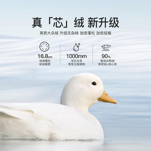 【年货节】熙世界雪宝速暖白鸭绒羽绒服女冬季2025新款保暖立领面包服短外套 商品图2