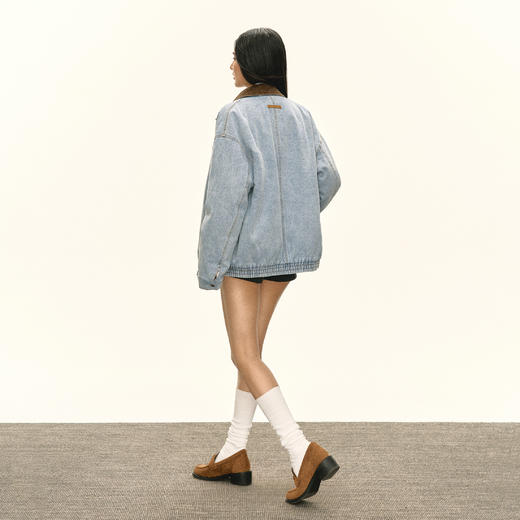 Ariseism 美式复古牛仔棉服外套女冬季新款保暖外套 商品图4