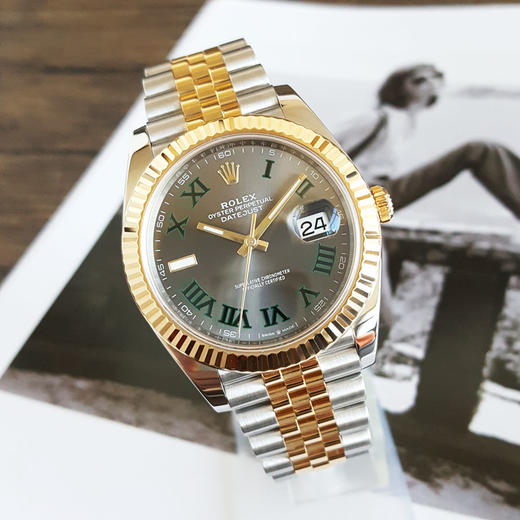 【95新】ROLEX 劳力士126333-0020天文台认证自动机械机芯日期显示日志型系列41MM（男款）蚝式钢/18K黄金161025NJT01 商品图4