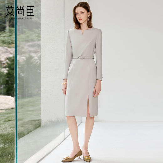 艾尚臣气质连衣裙女2025新款正式场合端庄西装裙轻奢高级感工作服 商品图3