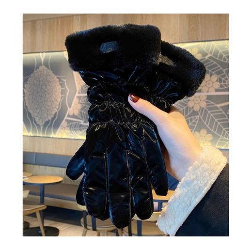 冬季【新款轻奢保暖手套 】女学生加厚棉触屏羽绒手套 骑车防寒防风加绒滑雪手套 商品图6