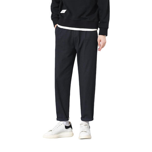 【绵羊毛系列】罗蒙秋冬男士休闲裤撞色袋布时尚立体剪裁舒适百搭长裤子 商品图8