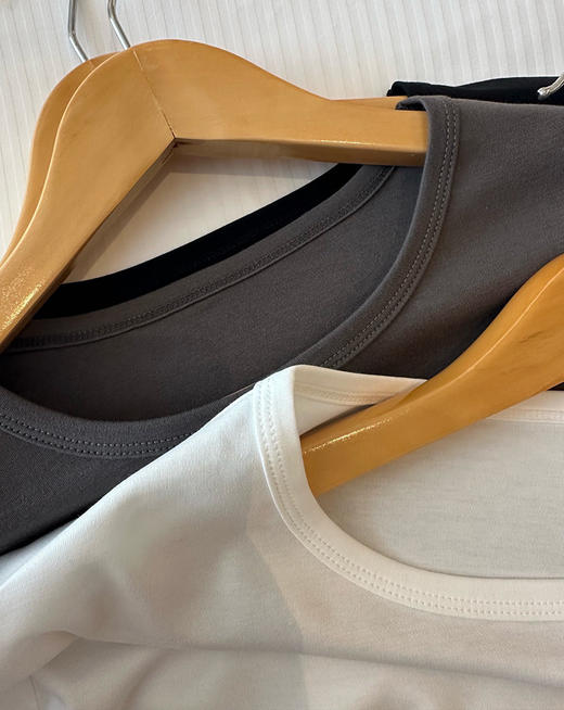 极简王炸~！情侣！禾の臻选 100%有机棉 正肩长袖T！万neng打底利器！ 商品图12