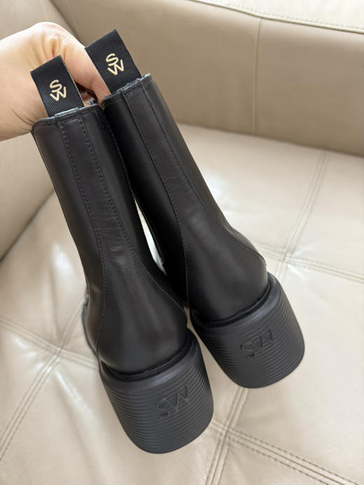 1028-1圆正夯货 sw shoho 超轻发泡厚底 烟囱靴 切尔西短靴靴 怒增7cm 商品图3