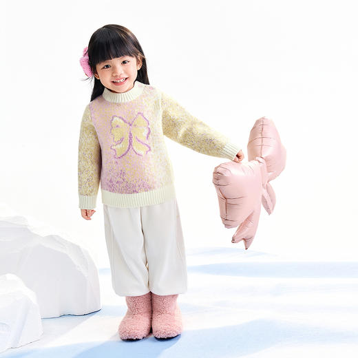 【实体店同款】女童圆领针织衫冬季新款安奈儿童装XG544012 商品图3