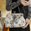 墨染竹枝手提包，中国风旗袍汉服手提包QB-墨染竹枝 商品缩略图0