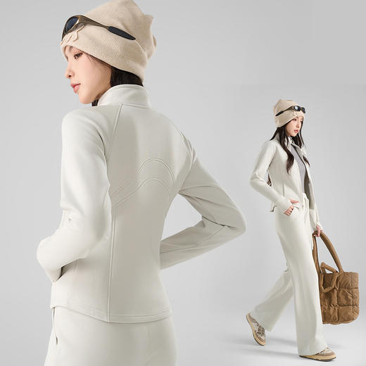 百媚生 秋冬季保暖加绒休闲运动两件套5T46 商品图2