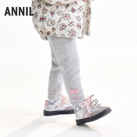 【实体店同款】女童全腰针织打底夹裤冬季新款安奈儿童装XG546010 商品图1
